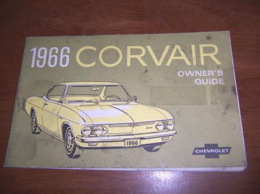 Vintage 1966 chevrolet corvair owner's guide manual first edition august 1965