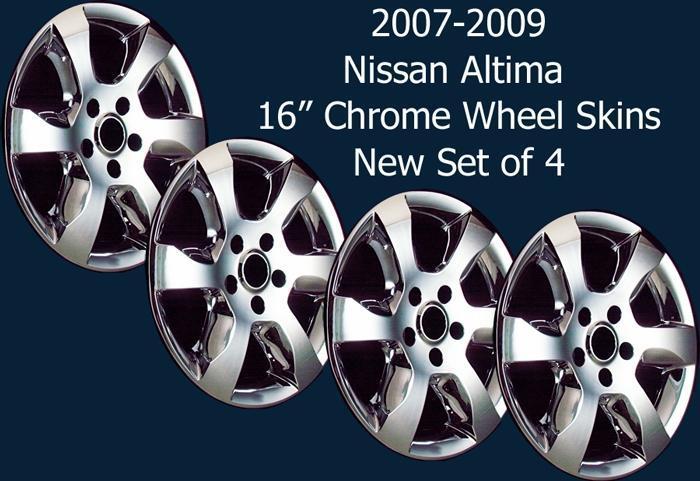 '07 08 09 nissan altima 16" chrome upgrade wheel skins new set of 4 imp-338x