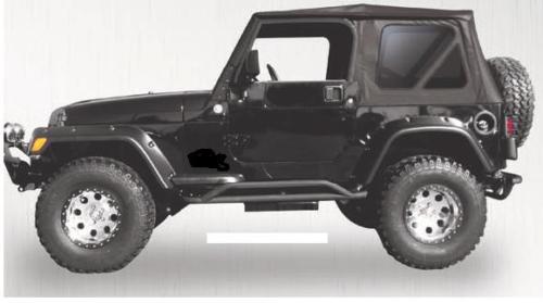 1987 88 89 1990 91 92 93 94 95 jeep wrangler black complete soft top w/ hardware