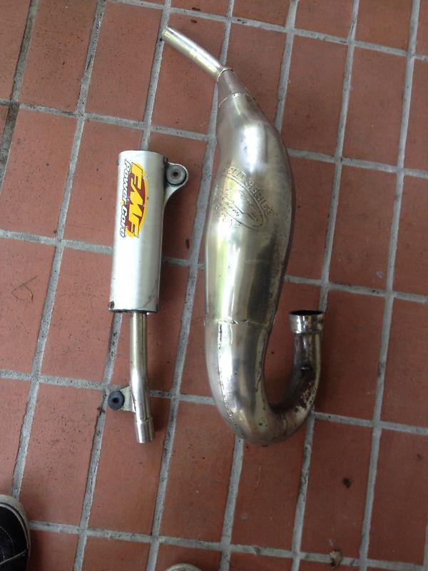 Yamaha yz125 yz 125 1995 95 fmf exhaust pipe silencer muffler fatty gold