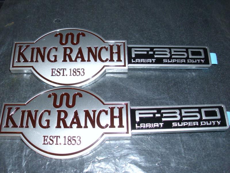 2001 2002 2003 2004 ford f-350 f350 king ranch factory front fender emblems pair