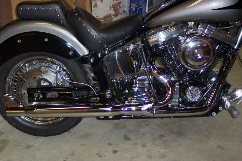 Hacker custom exhaust nostalgic header for indian scout, spirit & chief