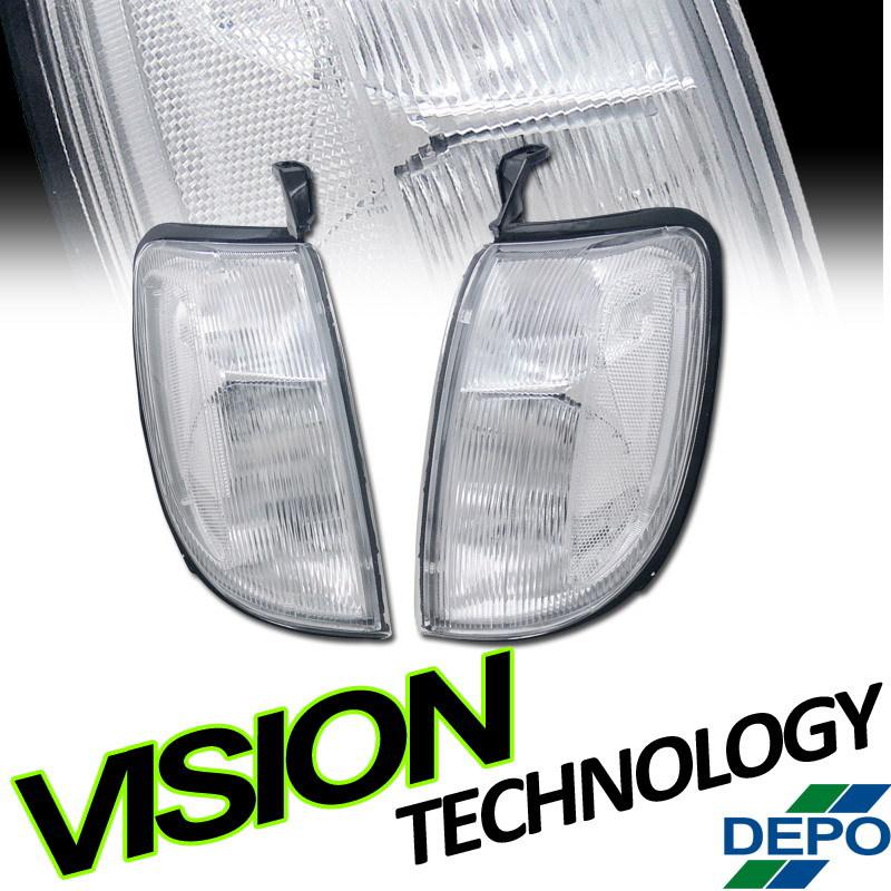 Depo 98-00 frontier 00-01 xterra chrome clear corner lights signal/park lamps