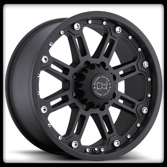 18" x 9" rockwell off road black rhino silverado suburban f150 matte wheels rims