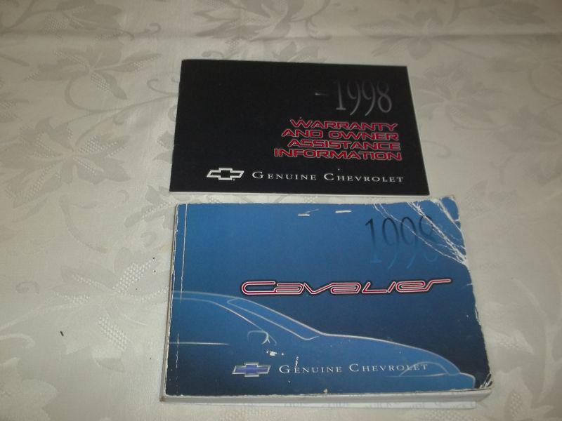 1998 chevrolet cavalier owner manual 2/pc.set. free s/h / oem