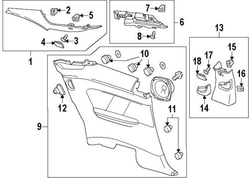 Cadillac 22837400 genuine oem factory original seat belt guide