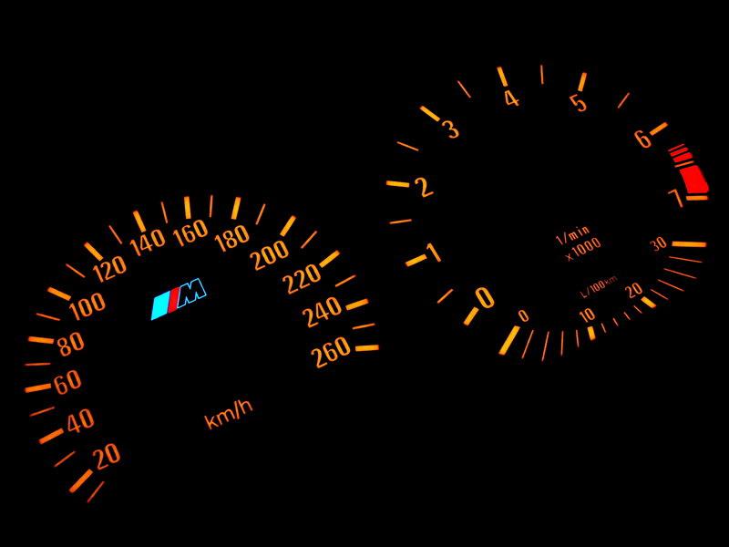 Bmw e36 eu 91-99 plasma glow cluster dashboard gauges speedo dials 260 kmh ba