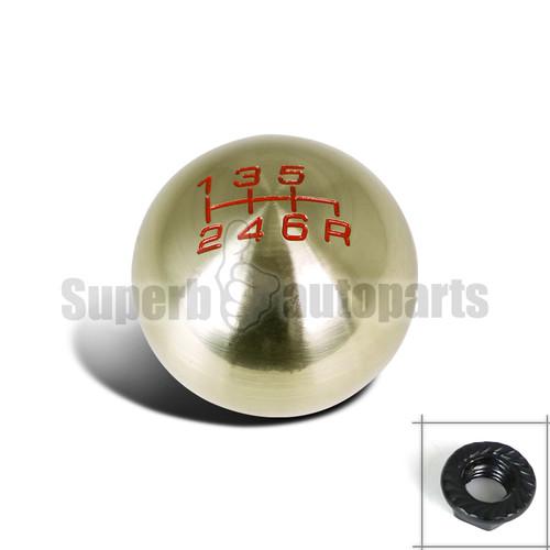 Honda acura jdm ball type 6 speed manual shift gear knob brushed nickel/ silver