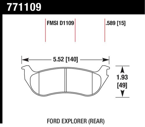 Hawk performance 771109 premium oes; disc brake pads