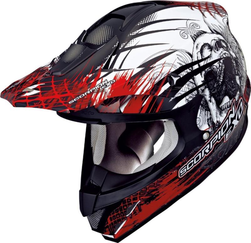 Scorpion vx-34 off-road helmet - scream red - lg