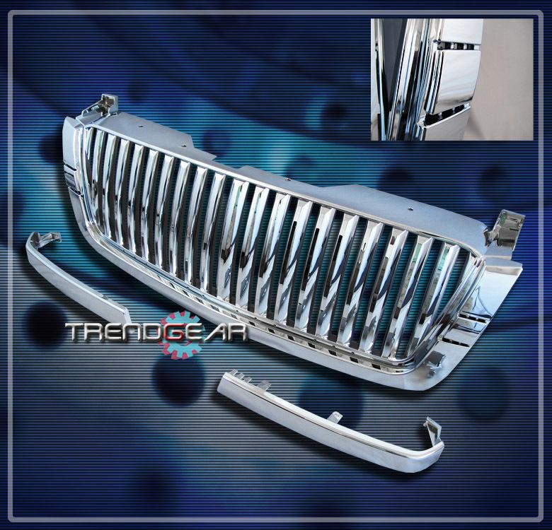 2003 2004 2005 2006 chevy silverado avalanche 2dr 4dr front upper chrome grille