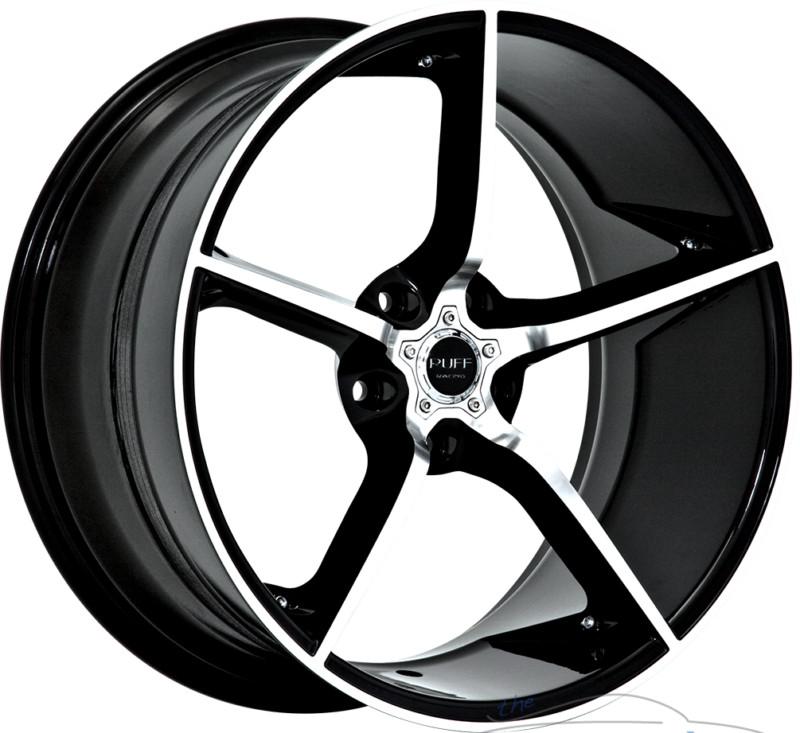 1 - 20x10 ruff r948 5x114.3 5x4.5 +42mm gloss black machined rim wheel inch 20"