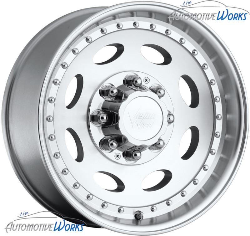 1 - 19.5x7.5 vision heavy hauler 8x165.1 8x6.5 0mm machined wheel rim inch 19.5"