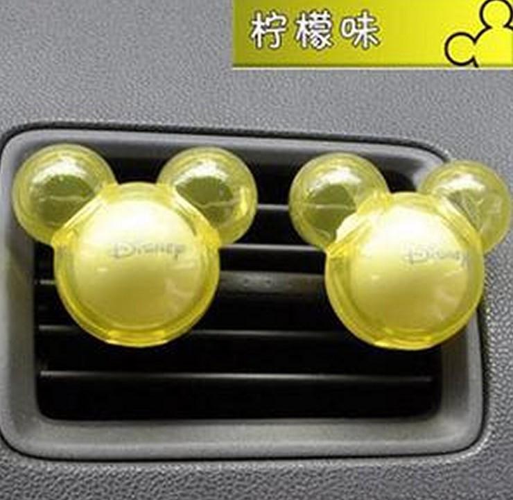 C5 fashion disney mickey car accessories air freshener perfume 1 pair 2pc yellow