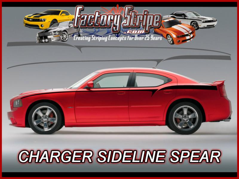 Dodge charger side spears decals kit factory stripe 2006-2010