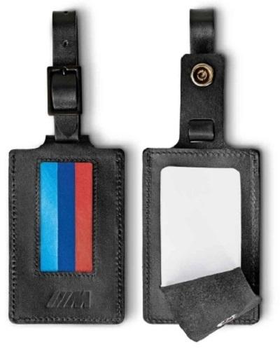 Bmw genuine logo oem factory original m performance luggage tag / black