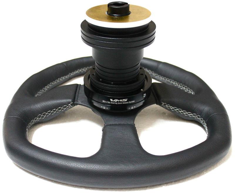 Vms spartan steering wheel thin quick release hub 92-95 civic 94-01 acura accord