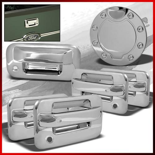 04-08 f150 4 door keypad handle covers w/o key hole+tail gate handle+gas cap