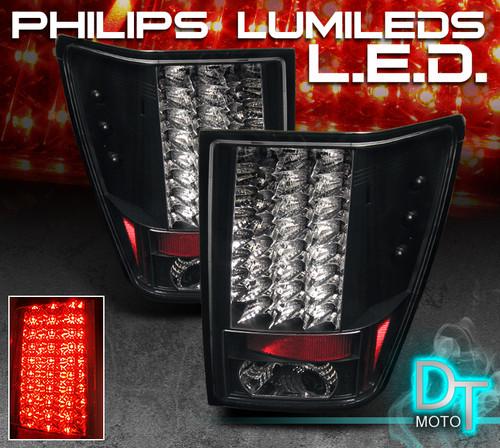 Black 05-06 jeep grand cherokee philips-led perform tail lights lamps left+right