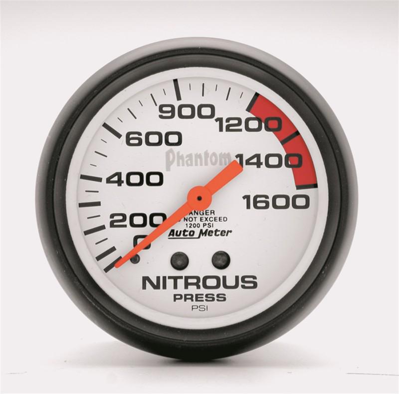 Auto meter 5828 phantom; mechanical nitrous pressure gauge