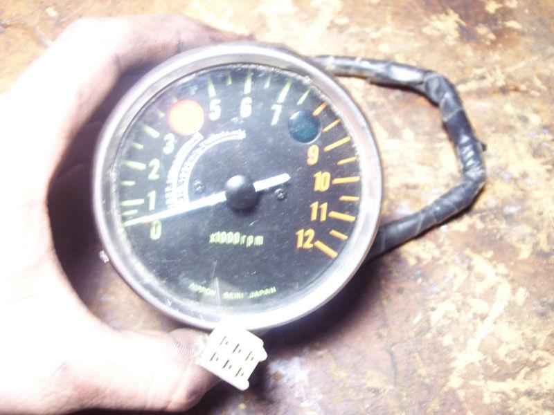 Vintage yamaha honda motorcycle rat rod tach tachometer dune buggy go cart harly