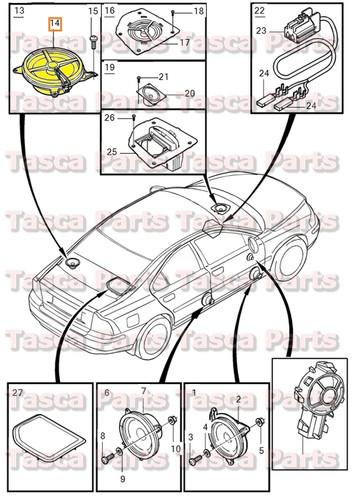 Brand new oem 100w rear deck rh passenger side loudspeaker 2001-2009 volvo s60