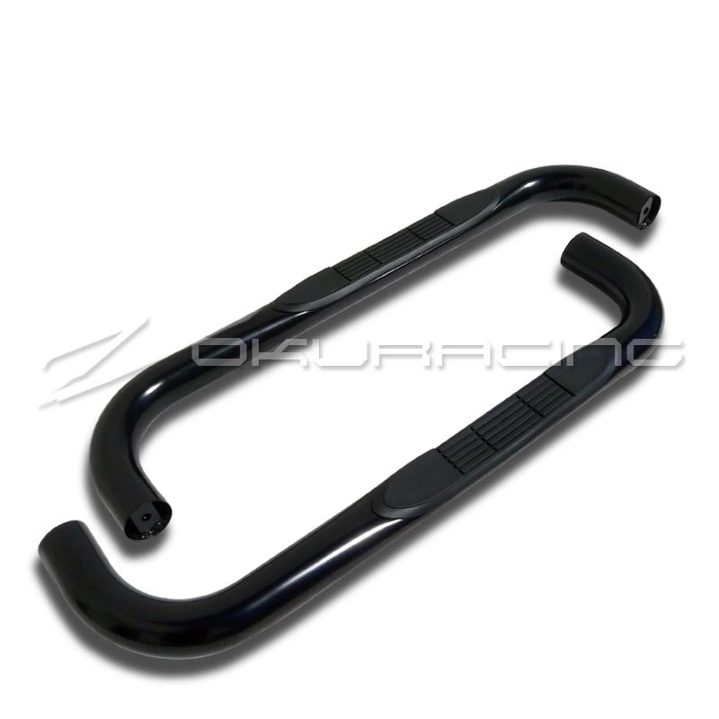 Black 99-12 chevy silverado/sierra reg cab 3" nerf bars side step running board