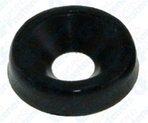 50 #6 nylon finishing washers - black