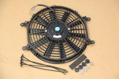 High performance 12v electric straight blade 12" radiator cooling fan 1200 cfm