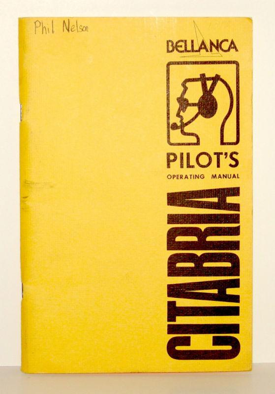 Bellanca citabria pilot's operating manual