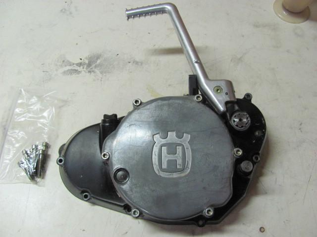 1993 husqvarna te 350 complete clutch cover with kick starter assembly