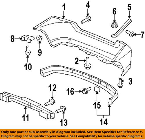 Honda oem 04715slna80zz rear bumper-bumper cover