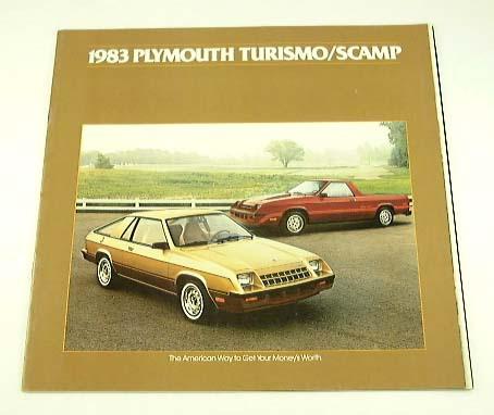 1983 83 plymouth turismo and scamp brochure 2.2 gt