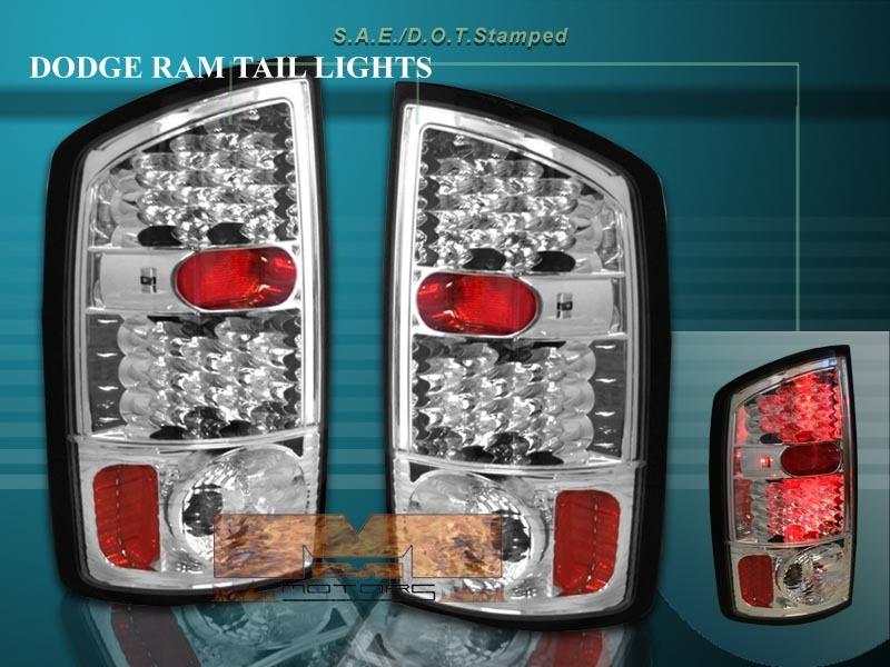 2002-2006 dodge ram altezza tail lights chrome led 03 04 05