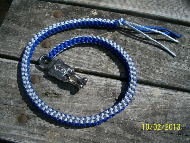 Get back whip for motorcycle - over 36 inches- silver and blue *fall sale*