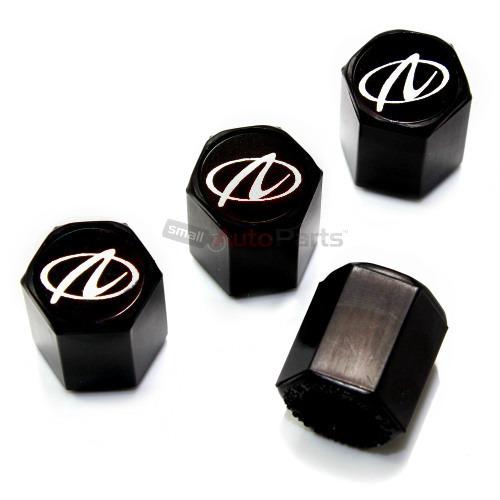 (4) oldsmobile aurora silver logo black tire/wheel air stem valve caps covers