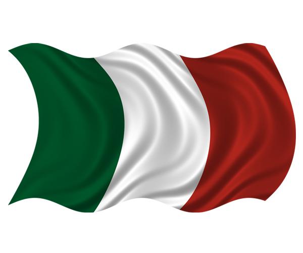 Italy waving flag decal 5"x3" italian italia vinyl car bumper sticker (rh) zu1