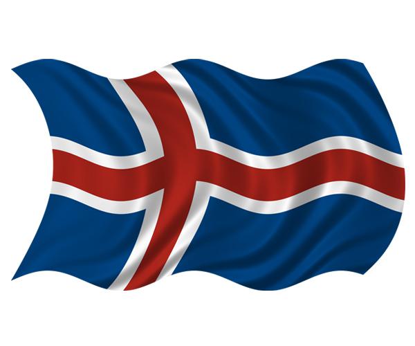 Iceland waving flag decal 5"x3" icelandic nordic vinyl car bumper sticker zu1