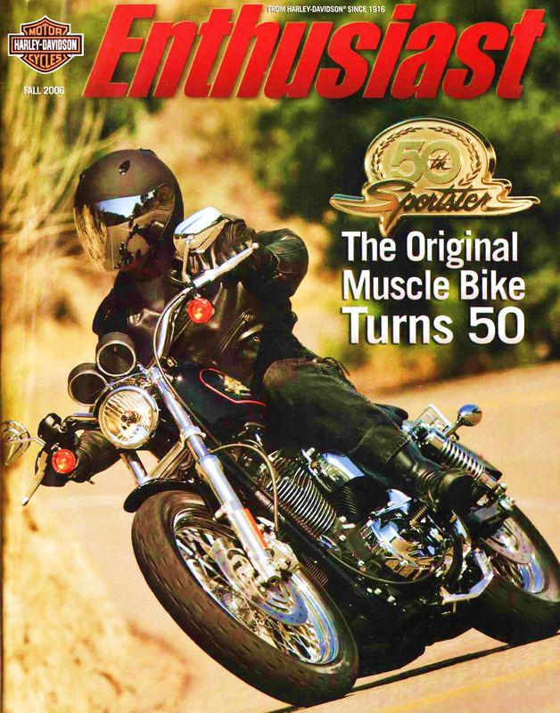 Fall 2006 harley-davidson enthusiast magazine -50th anv sportster & history
