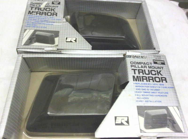 2-black rally swing-away side view mirrors:chevy/gmc & s10/blazer &  s15/jimmy