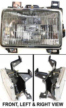 Clear lens new head lamp with bulbs right hand chevy s10 pickup sealed beam rh