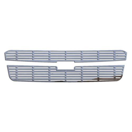 Chevy avalanche 02-06 w/ cladding stainless hrz billet front metal grille trim