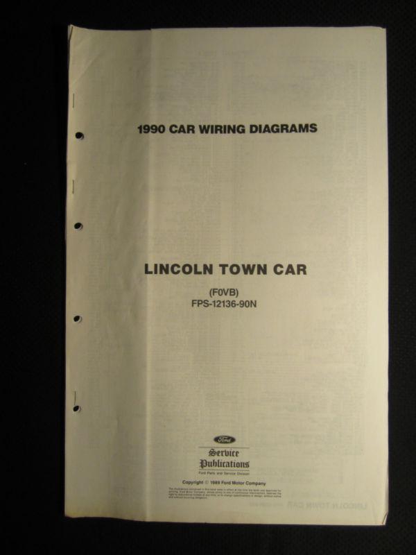 1990 lincoln town car electrical wiring diagrams service manual f0vb dealer  