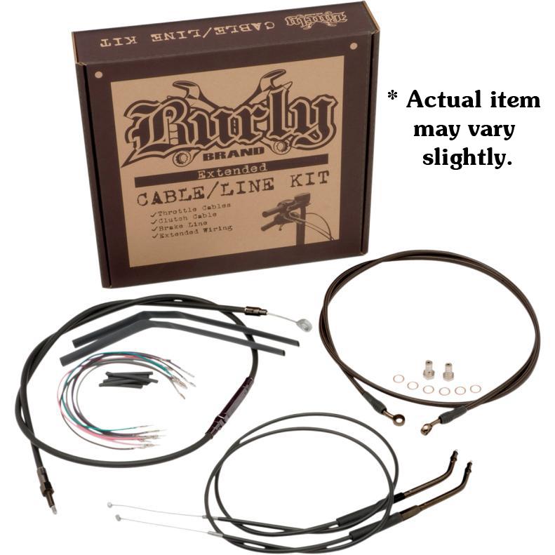 Burly 16" ape hanger handlebar cable & wire kit for 2004-2006 harley sportster