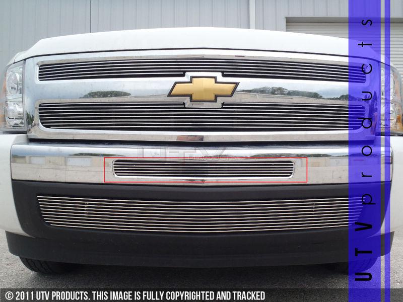 2007 - 2013 chevy silverado 1pc center billet grille chrome kit 1500 custom 07