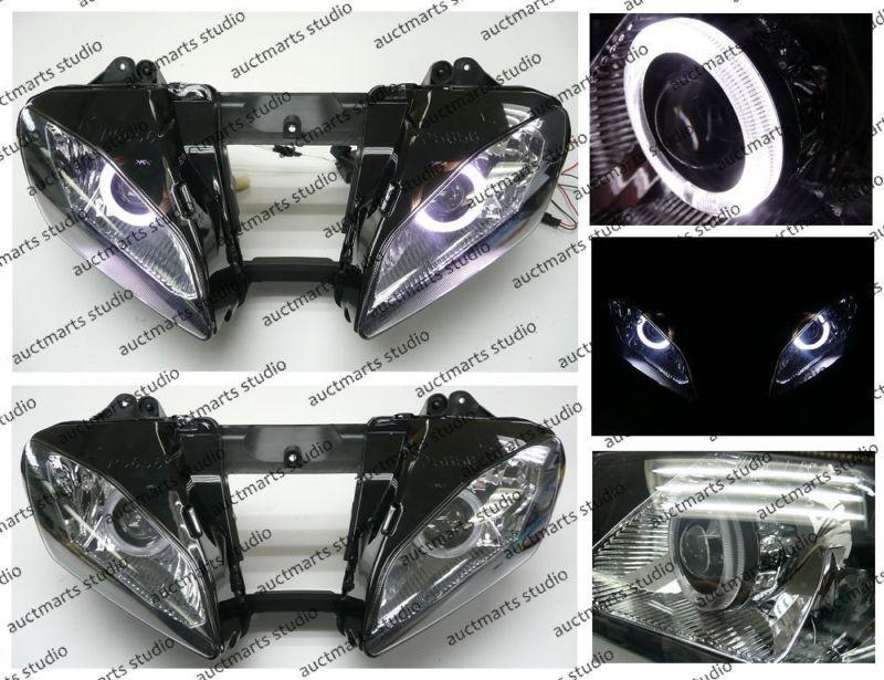 Yamaha yzf r6 2008-2011 halo angel eye projector bi-xenon headlamp white d