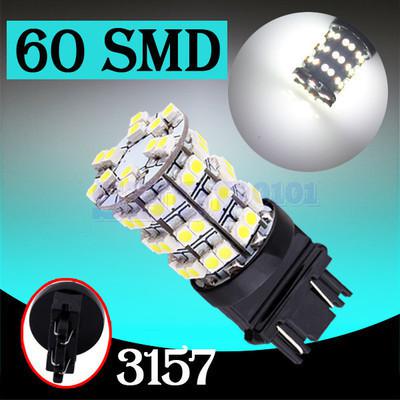 3156 3157 pure white 60 smd stop tail brake turn led car light bulb lamp