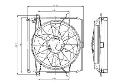 Replace ch3115143 - jeep liberty radiator fan assembly oe style part