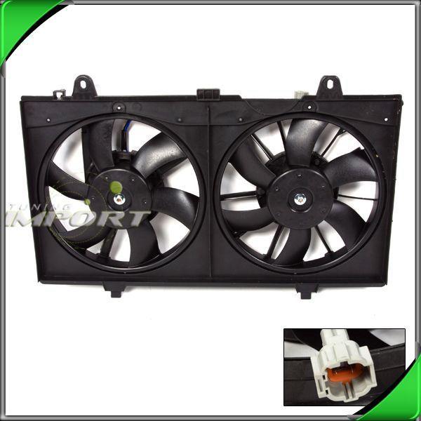 07-12 nissan sentra a/c condenser condensor radiator fan dual motor shroud front