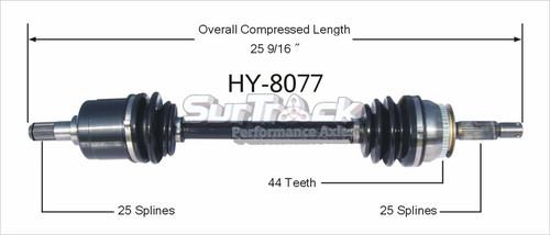 Surtrack perf axles hy-8077 cv half-shaft assembly-new cv axle shaft